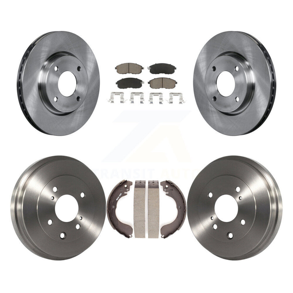 Front Rear Disc Brake Rotors Ceramic Pads And Drum Kit For Nissan Sentra Versa Cube K8C-102499