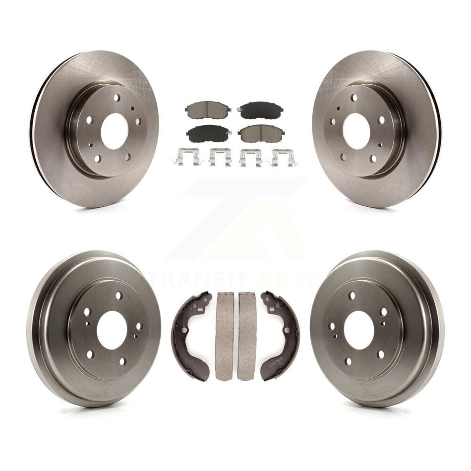Front Rear Disc Brake Rotors Ceramic Pads And Drum Kit For 2007-2012 Suzuki SX4 rear brakes K8C-102517
