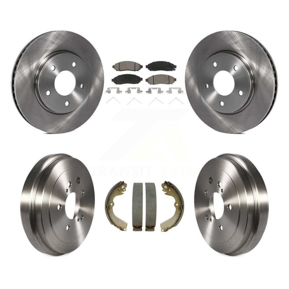 Front Rear Disc Brake Rotors Ceramic Pad Drum Kit For Nissan NV200 Chevrolet City Express K8C-102519
