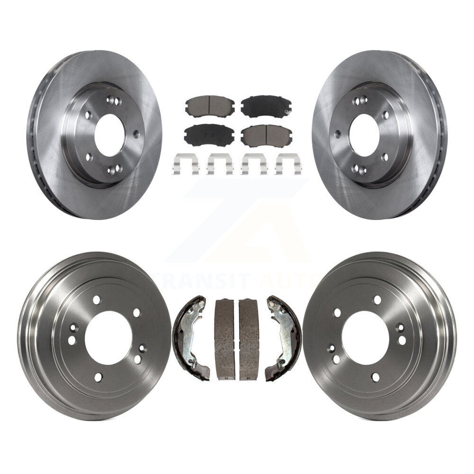 Front Rear Disc Brake Rotors Ceramic Pads And Drum Kit For Hyundai Elantra K8C-102524