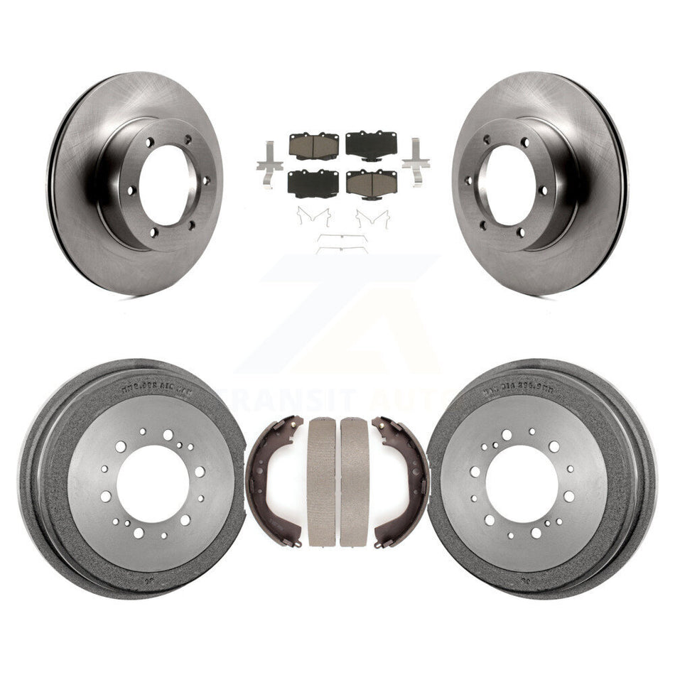 Front Rear Disc Brake Rotors Ceramic Pads And Drum Kit For Toyota Pickup 4Runner K8C-102529