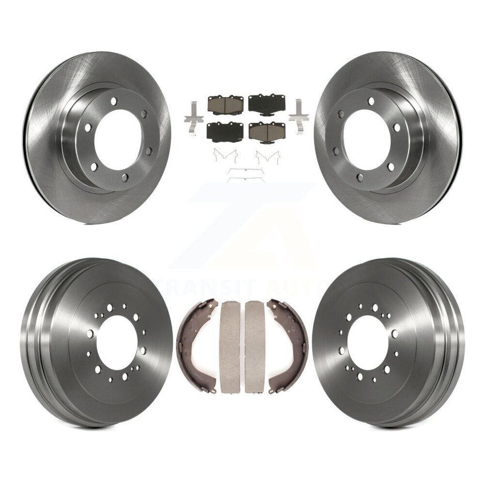 Front Rear Disc Brake Rotors Ceramic Pads And Drum Kit For Toyota Tacoma 4Runner K8C-102532