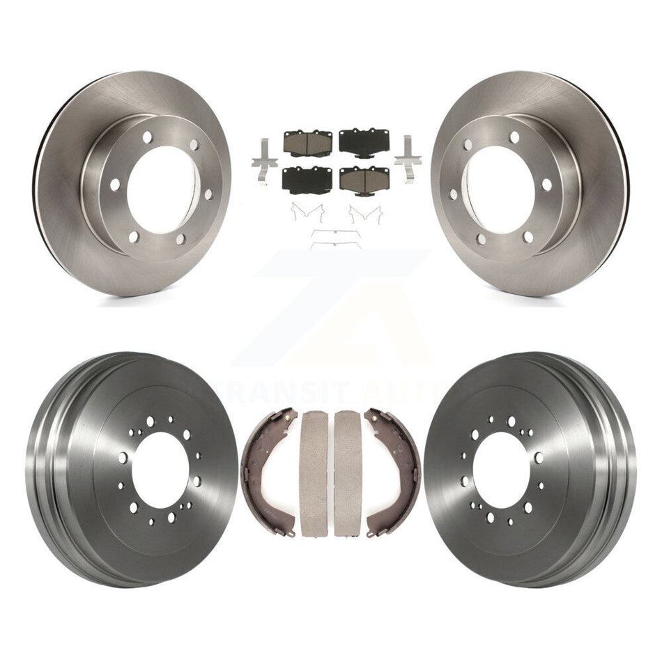 Front Rear Disc Brake Rotors Ceramic Pads And Drum Kit For Toyota Tacoma 4Runner K8C-102533