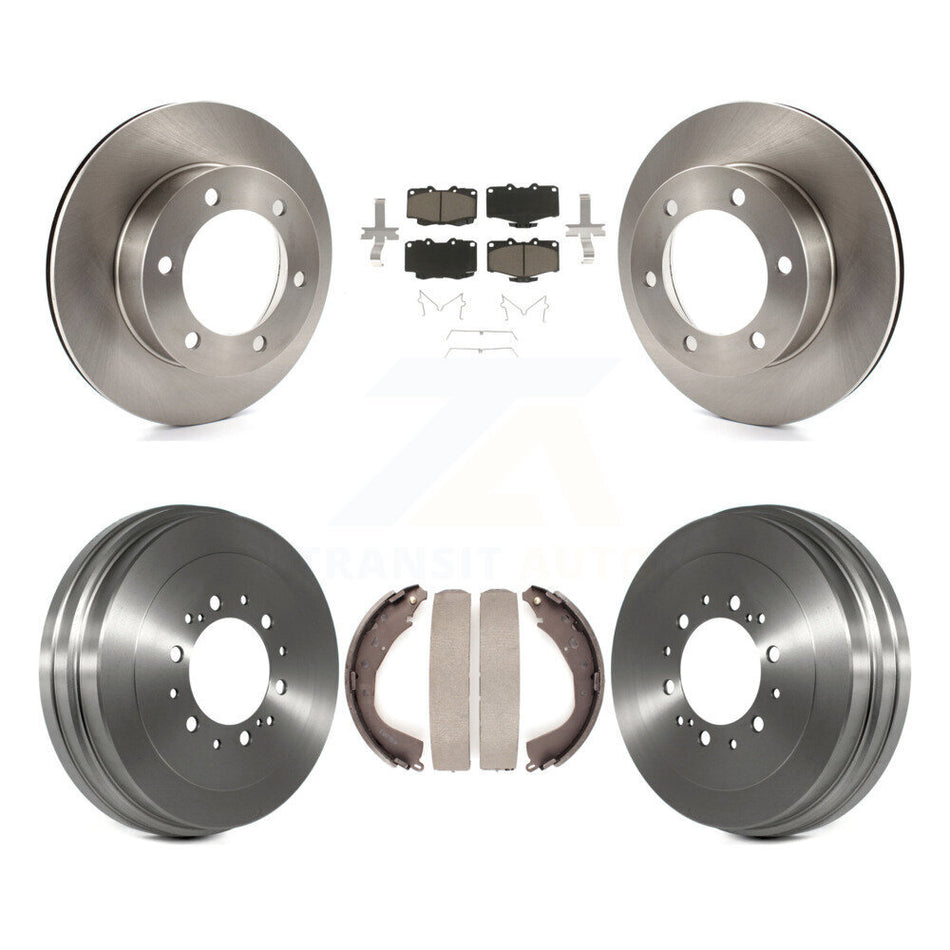 Front Rear Disc Brake Rotors Ceramic Pads And Drum Kit For Toyota Tacoma 4Runner K8C-102533