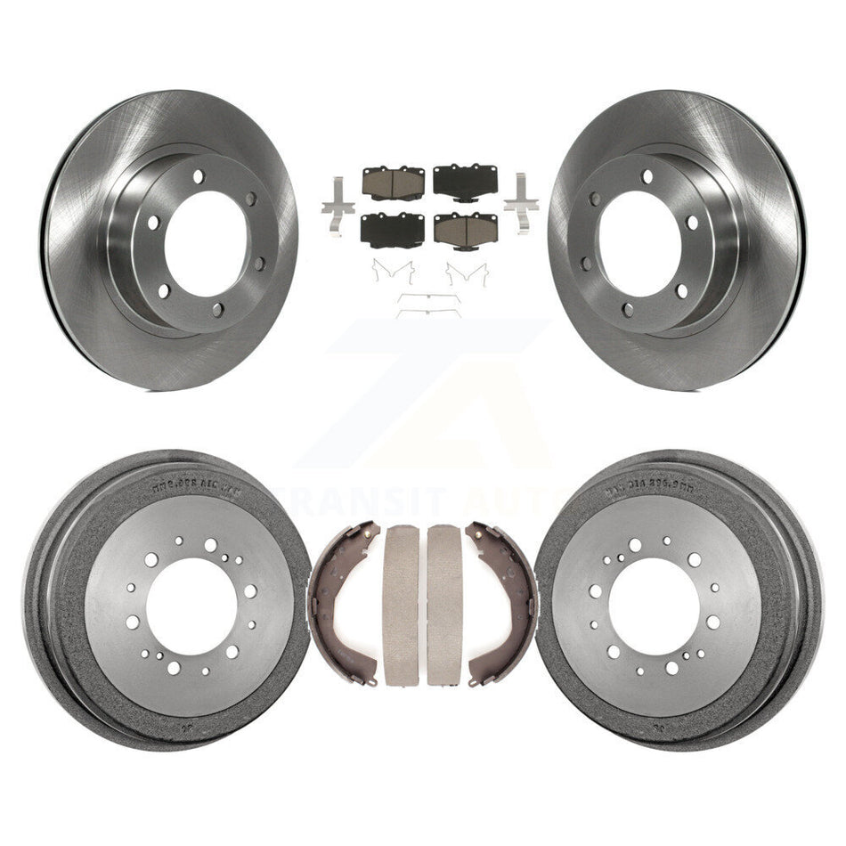 Front Rear Disc Brake Rotors Ceramic Pads And Drum Kit For 2001 Toyota 4Runner With 16" Factory Wheels K8C-102534