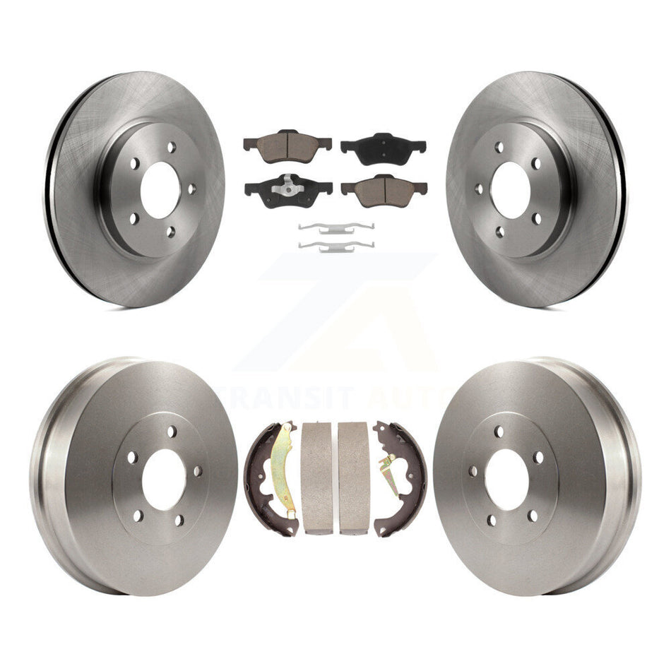 Front Rear Disc Brake Rotors Ceramic Pads And Drum Kit For Ford Escape Mercury Mariner Mazda Tribute K8C-102548