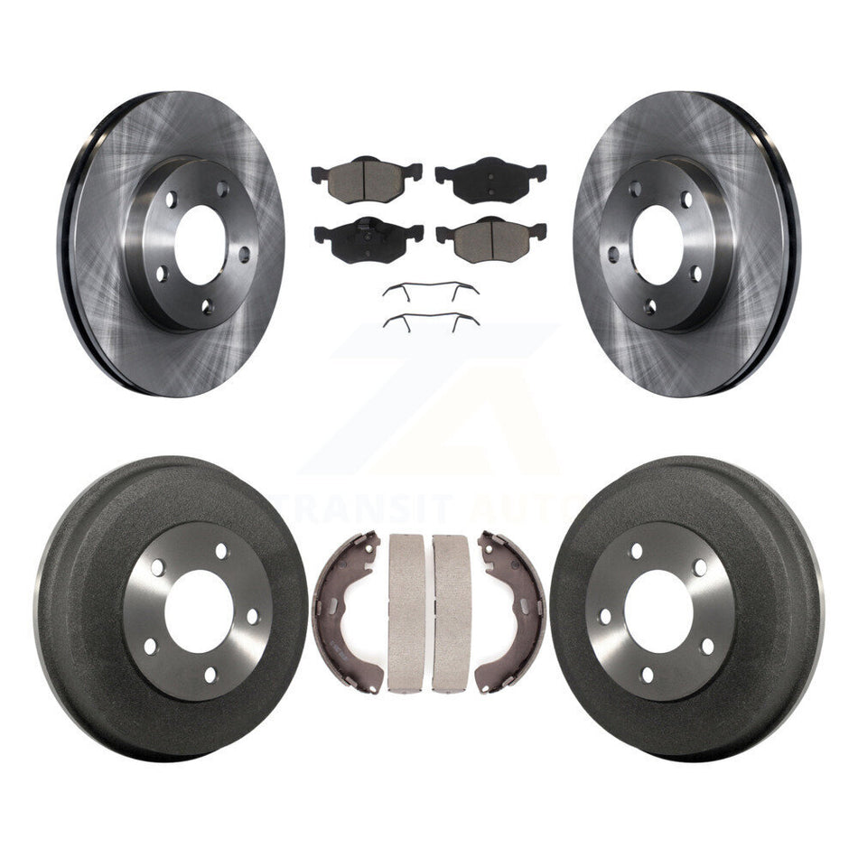 Front Rear Disc Brake Rotors Ceramic Pads And Drum Kit For Ford Escape Mazda Tribute Mercury Mariner K8C-102550