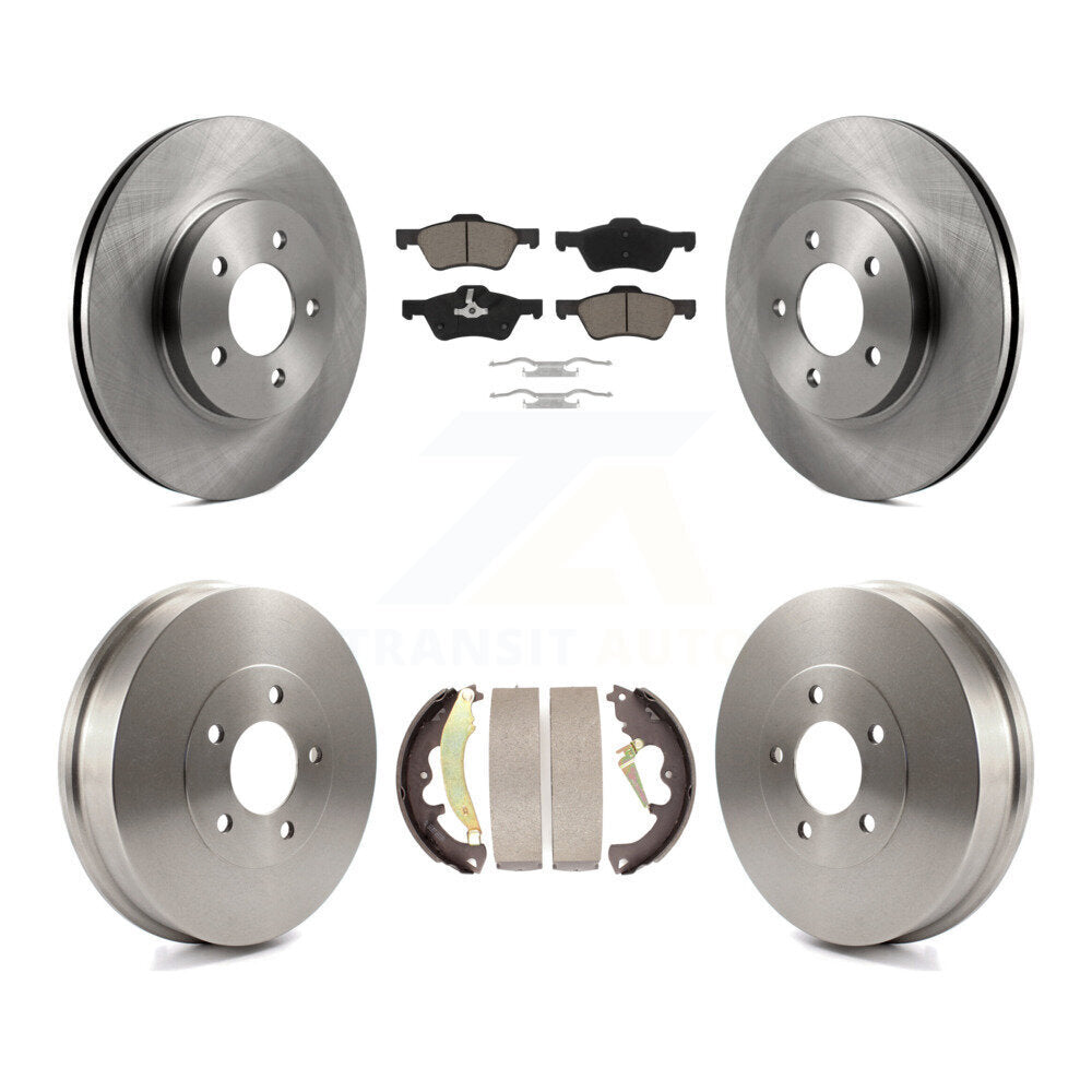 Front Rear Disc Brake Rotors Ceramic Pads And Drum Kit For Ford Escape Mercury Mariner K8C-102551