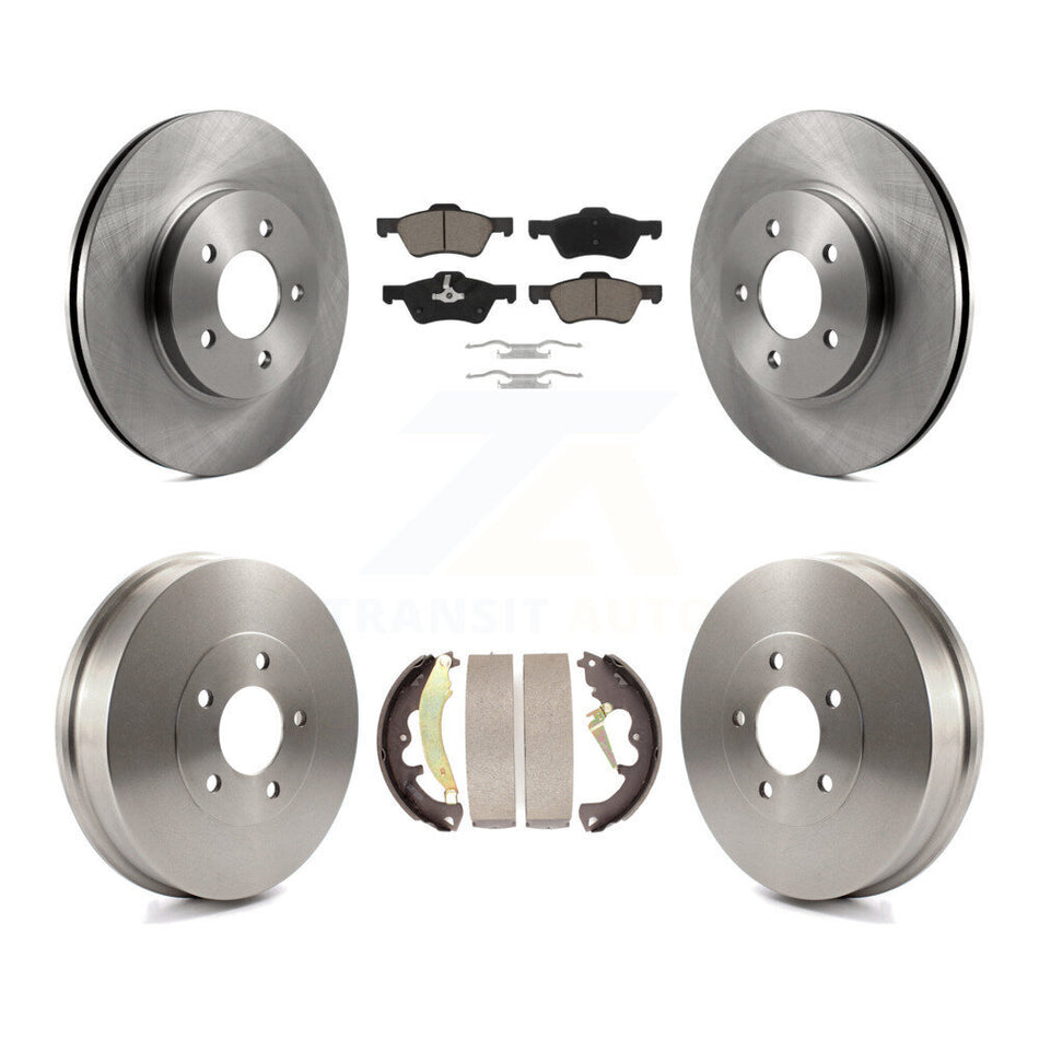 Front Rear Disc Brake Rotors Ceramic Pads And Drum Kit For Ford Escape Mercury Mariner K8C-102551