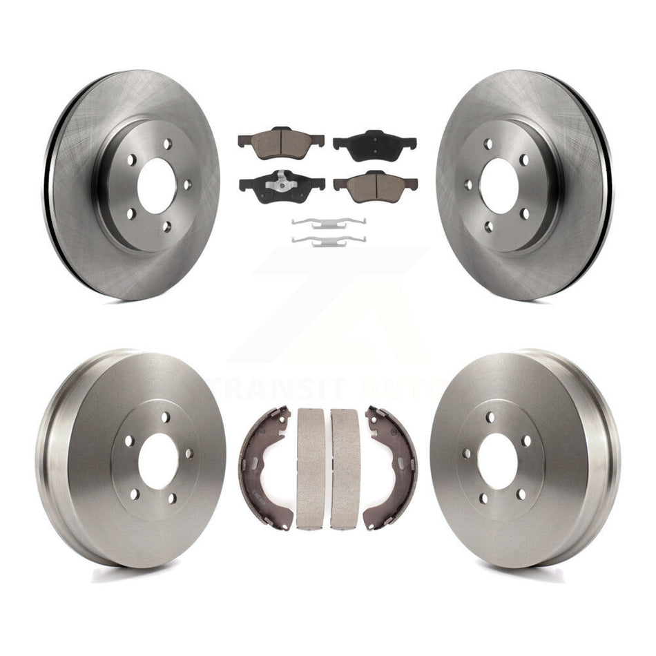 Front Rear Disc Brake Rotors Ceramic Pads And Drum Kit For 2008 Mazda Tribute K8C-102553