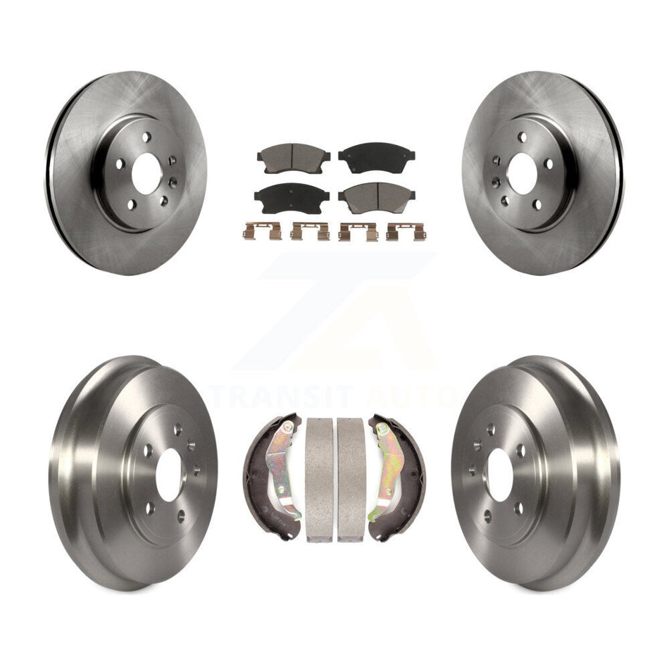 Front Rear Disc Brake Rotors Ceramic Pads And Drum Kit For Chevrolet Trax Sonic K8C-102556
