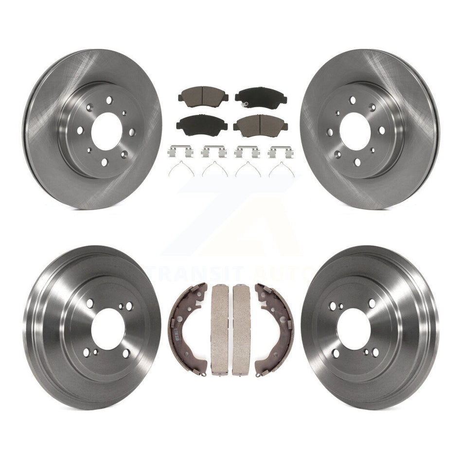 Front Rear Disc Brake Rotors Ceramic Pads And Drum Kit For 2015-2020 Honda Fit K8C-102564