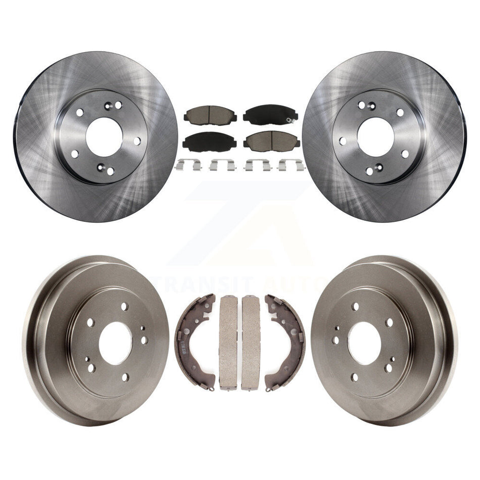 Front Rear Disc Brake Rotors Ceramic Pads And Drum Kit For 2011 Honda Civic GX K8C-102567