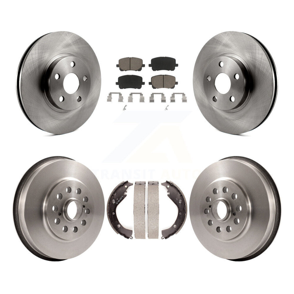 Front Rear Disc Brake Rotors Ceramic Pads And Drum Kit For 2003-2006 Toyota Matrix Pontiac Vibe AWD K8C-102573