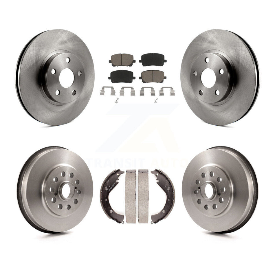 Front Rear Disc Brake Rotors Ceramic Pads And Drum Kit For 2003-2006 Toyota Matrix Pontiac Vibe AWD K8C-102573