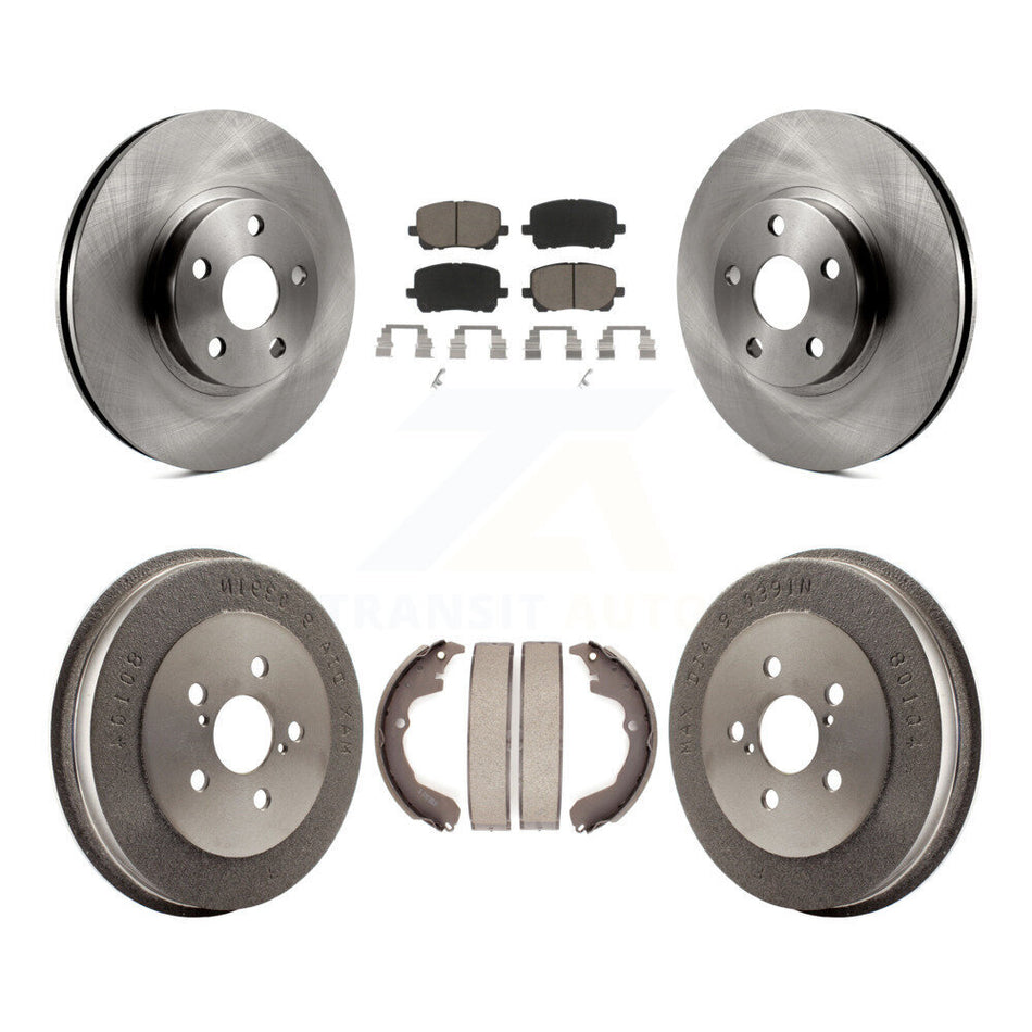 Front Rear Disc Brake Rotors Ceramic Pads And Drum Kit For Toyota Matrix Pontiac Vibe K8C-102574