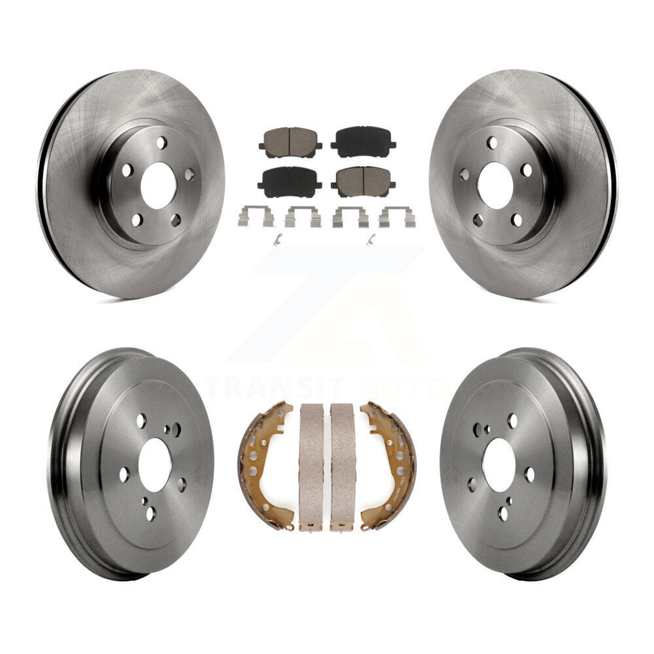 Front Rear Disc Brake Rotors Ceramic Pads And Drum Kit For Toyota Corolla K8C-102575