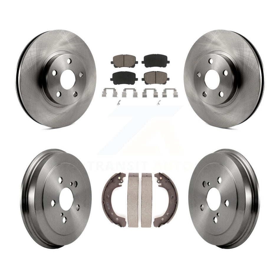 Front Rear Disc Brake Rotors Ceramic Pads And Drum Kit For Toyota Corolla K8C-102576