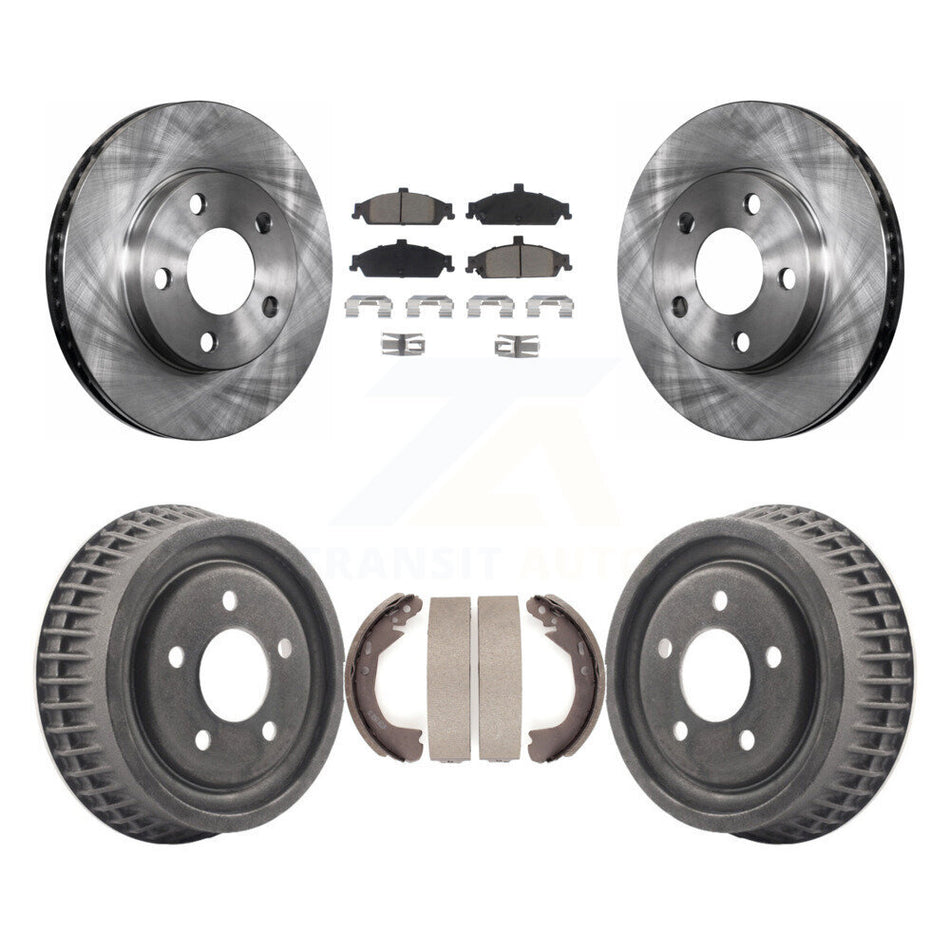 Front Rear Disc Brake Rotors Ceramic Pads And Drum Kit For Chevrolet Pontiac Grand Am Malibu Classic Oldsmobile Alero Cutlass K8C-102578