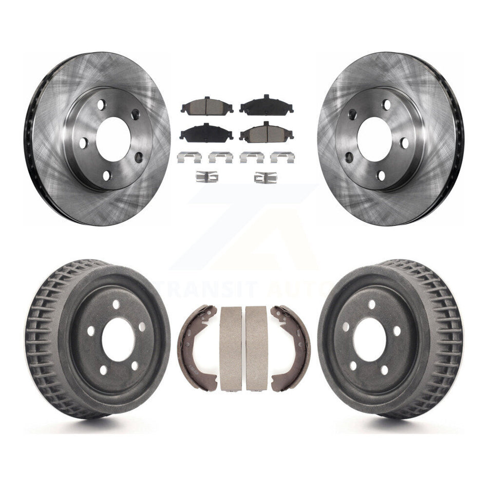 Front Rear Disc Brake Rotors Ceramic Pads And Drum Kit For Chevrolet Pontiac Grand Am Malibu Classic Oldsmobile Alero Cutlass K8C-102578