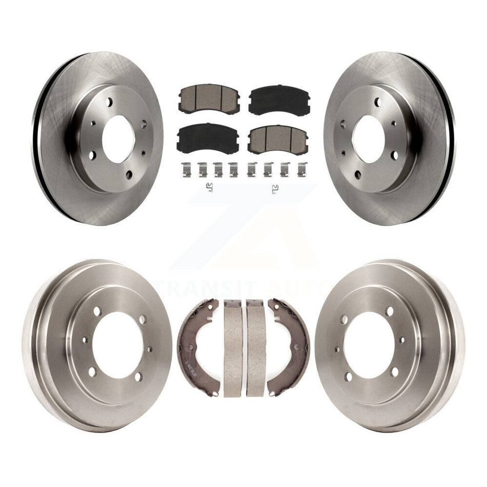 Front Rear Disc Brake Rotors Ceramic Pads And Drum Kit For Mitsubishi Lancer K8C-102581