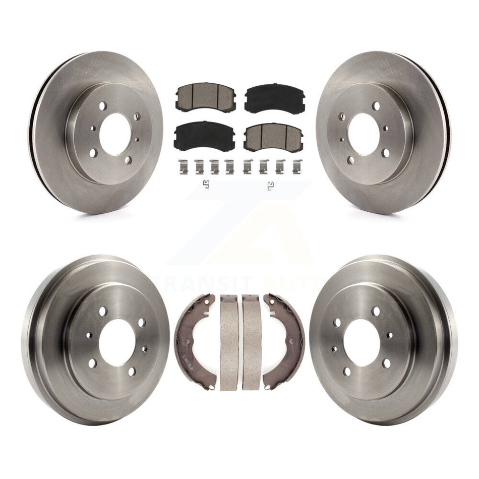 Front Rear Disc Brake Rotors Ceramic Pads And Drum Kit For Mitsubishi Lancer K8C-102582