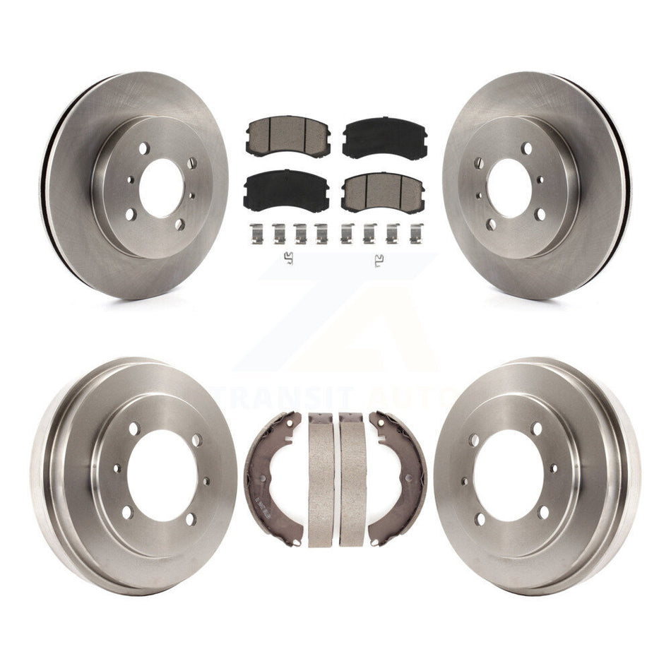 Front Rear Disc Brake Rotors Ceramic Pads And Drum Kit For Mitsubishi Lancer ES K8C-102583