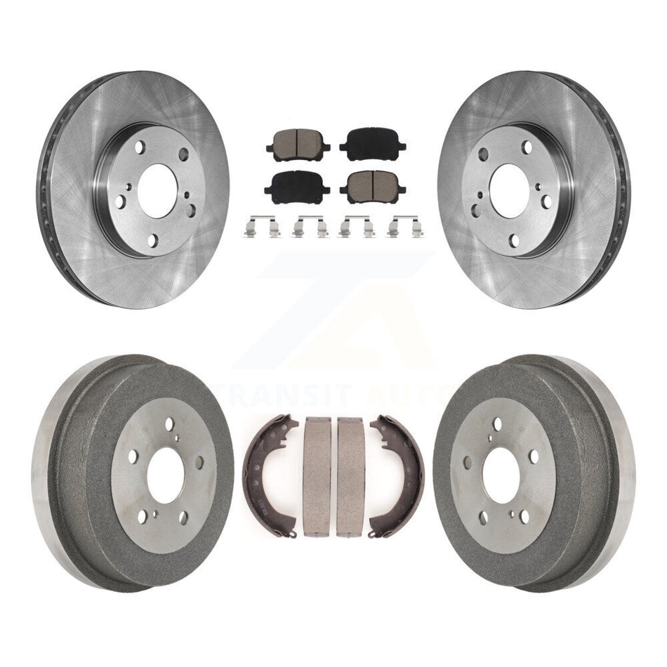 Front Rear Disc Brake Rotors Ceramic Pads And Drum Kit For 1999-2001 Toyota Solara 2.2L K8C-102584