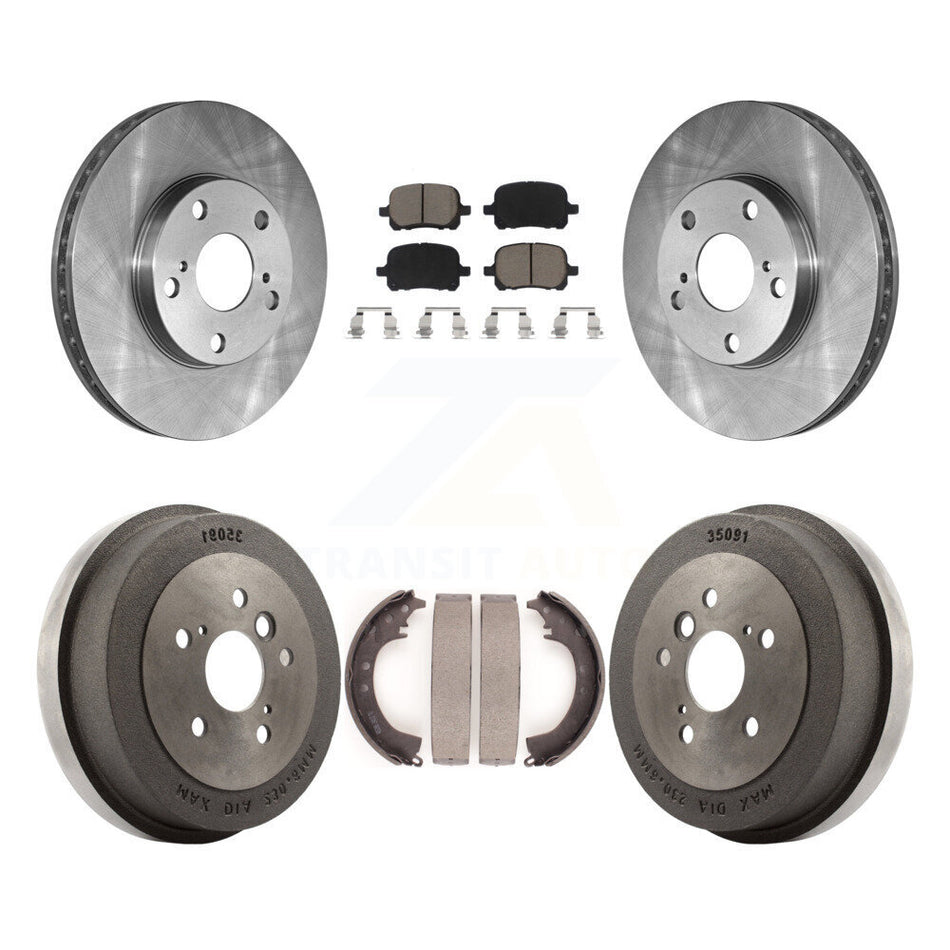 Front Rear Disc Brake Rotors Ceramic Pads And Drum Kit For 2002-2003 Toyota Solara 2.4L K8C-102585