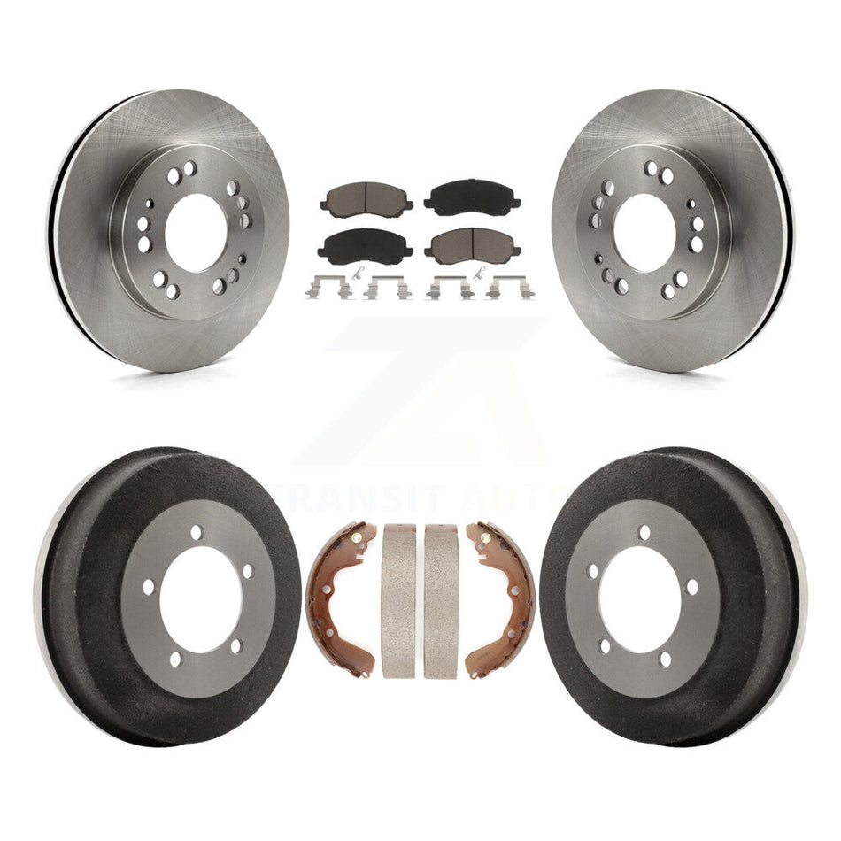 Front Rear Disc Brake Rotors Ceramic Pads And Drum Kit For 2001-2001 Mitsubishi Eclipse Galant From 06/01 2.4L K8C-102587