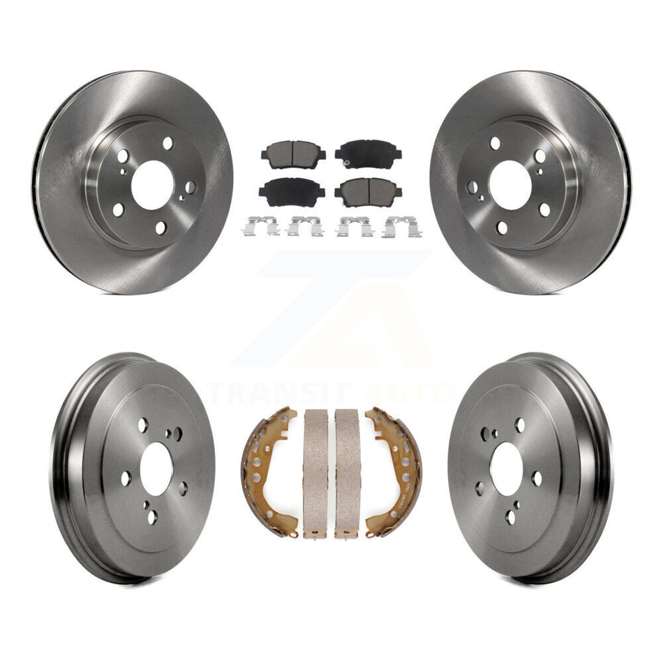 Front Rear Disc Brake Rotors Ceramic Pads And Drum Kit For 2004-2008 Toyota Prius K8C-102600