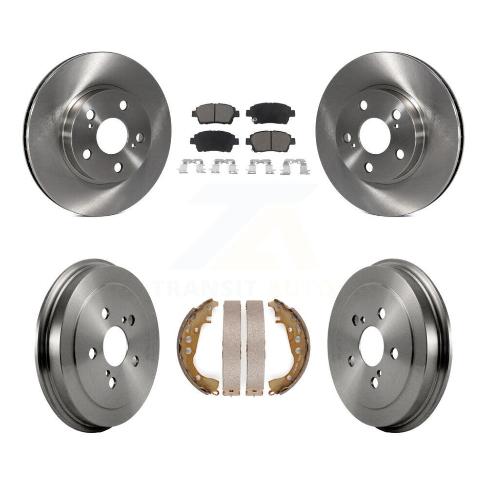Front Rear Disc Brake Rotors Ceramic Pads And Drum Kit For 2004-2008 Toyota Prius K8C-102600
