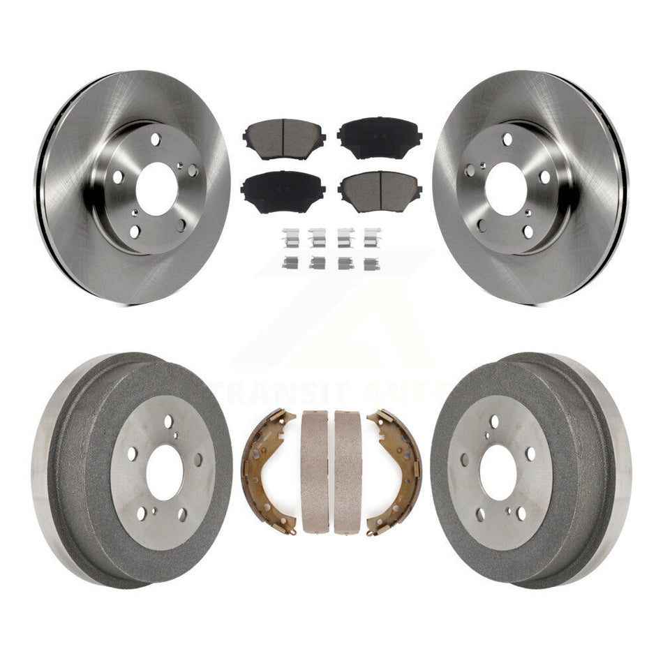 Front Rear Disc Brake Rotors Ceramic Pads And Drum Kit For Toyota RAV4 K8C-102603