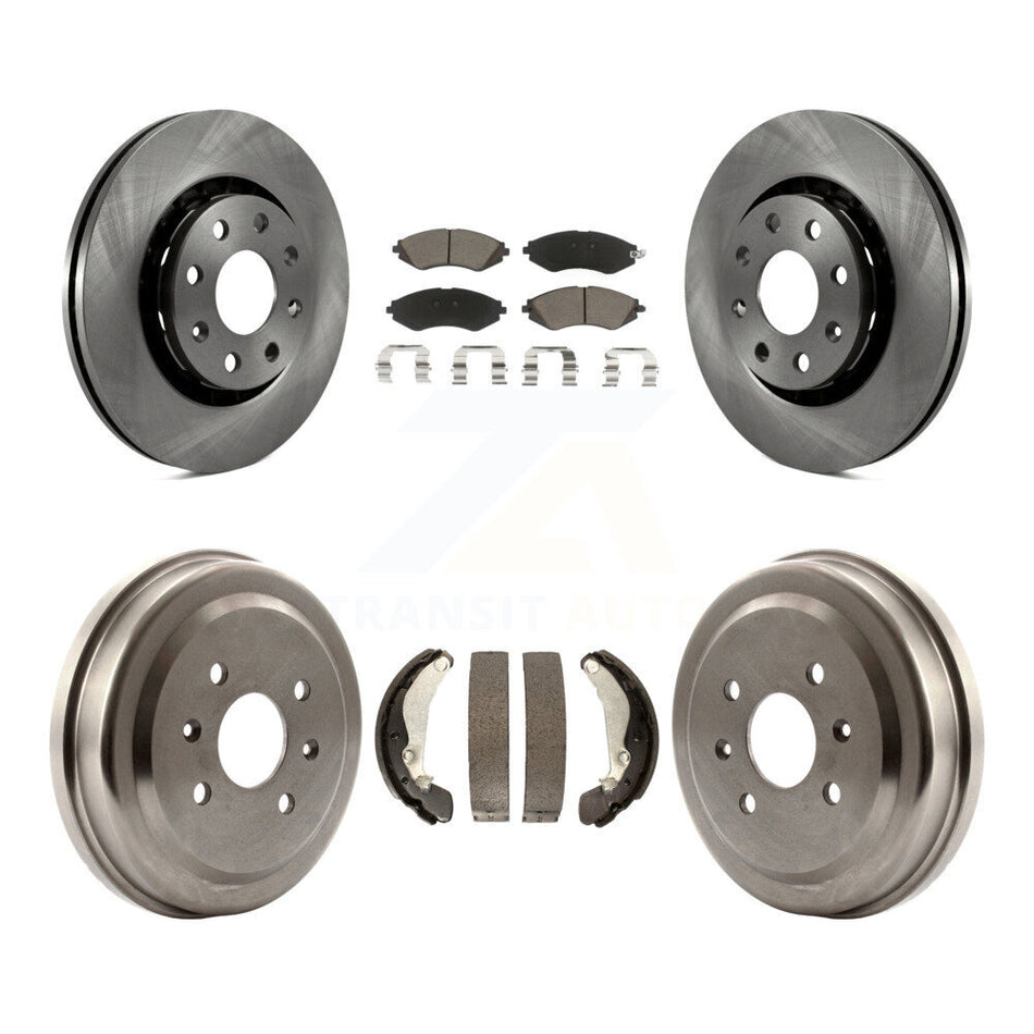 Front Rear Disc Brake Rotors Ceramic Pads And Drum Kit For Chevrolet Aveo Spark Aveo5 Pontiac G3 Suzuki Wave Wave5 Swift+ K8C-102607