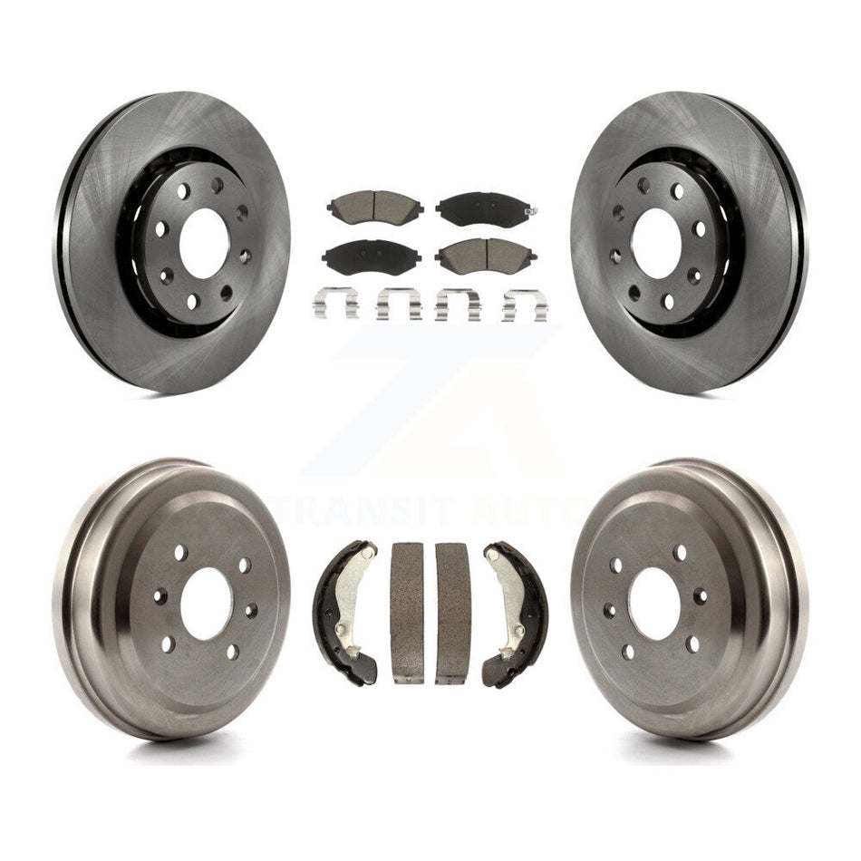 Front Rear Disc Brake Rotors Ceramic Pads And Drum Kit For Chevrolet Aveo Spark Aveo5 Pontiac G3 Suzuki Wave Wave5 Swift+ K8C-102607