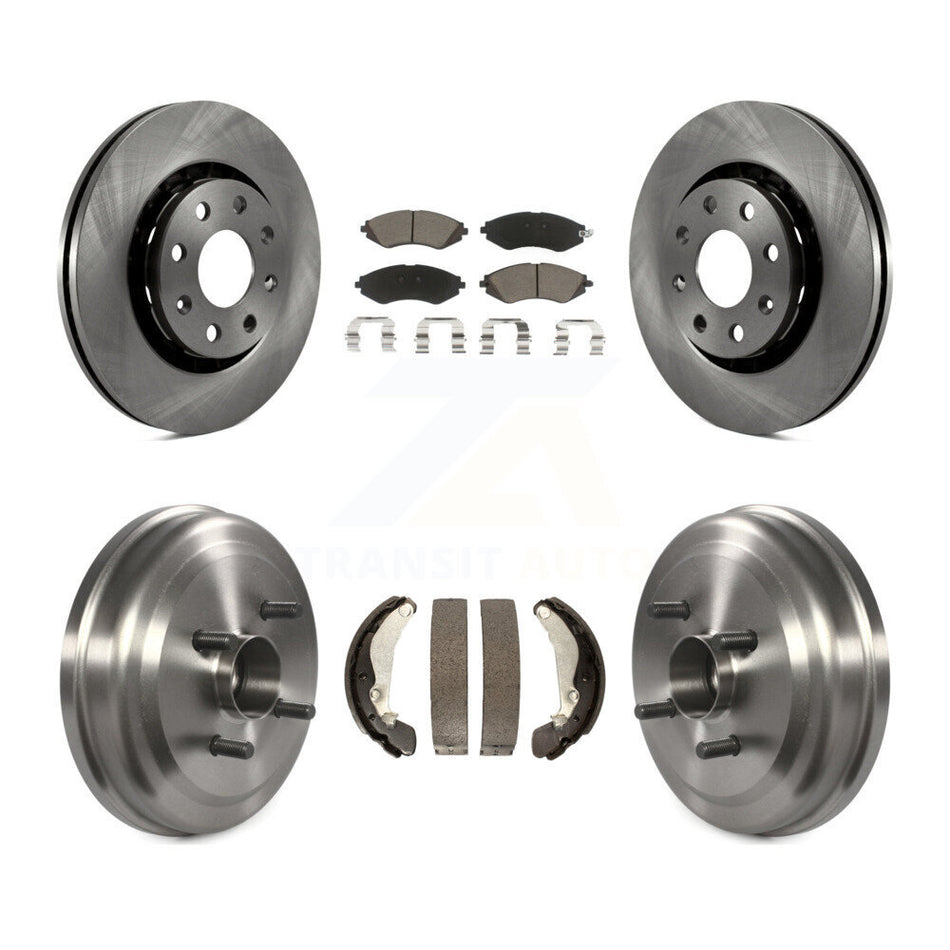 Front Rear Disc Brake Rotors Ceramic Pads And Drum Kit For Chevrolet Aveo Aveo5 Pontiac G3 Wave Wave5 With Hub Assembly K8C-102608