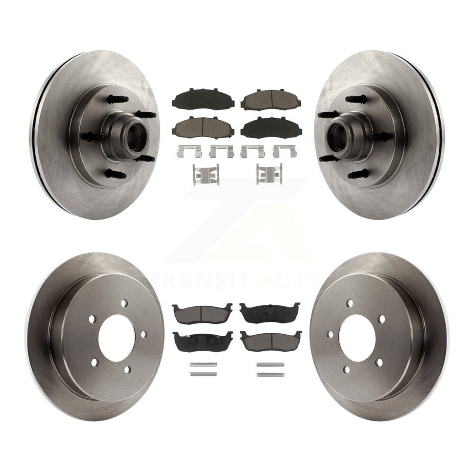 Front Rear Disc Brake Rotors And Ceramic Pads Kit For Ford F-150 K8C-102625