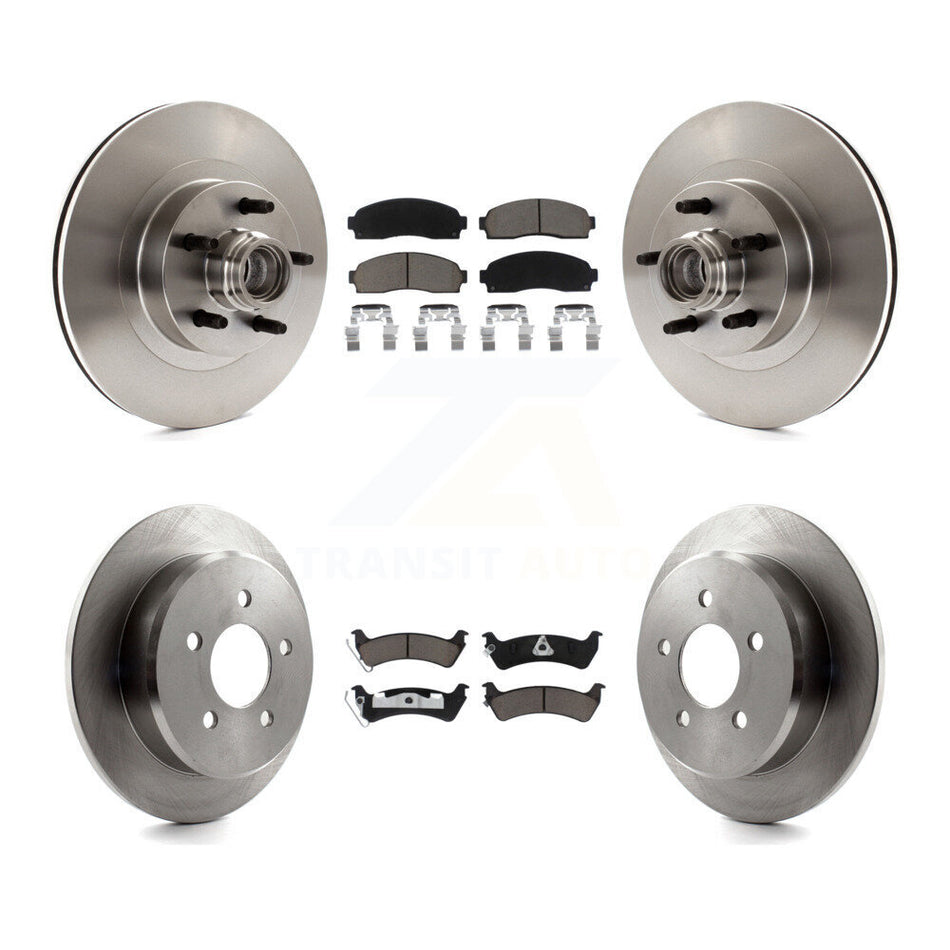 Front Rear Disc Brake Rotors And Ceramic Pads Kit For Ford Explorer Sport Trac RWD K8C-102651