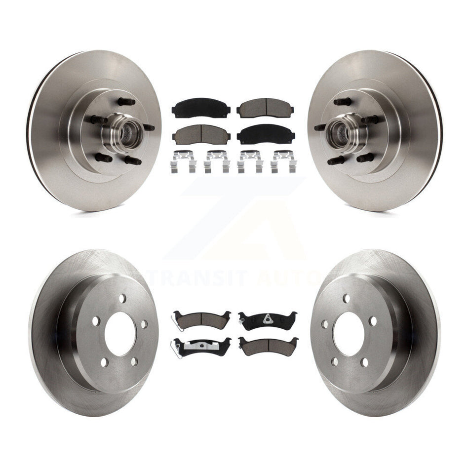 Front Rear Disc Brake Rotors And Ceramic Pads Kit For Ford Explorer Sport Trac RWD K8C-102651