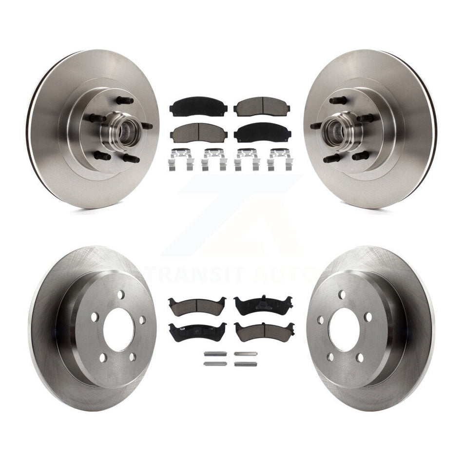 Front Rear Disc Brake Rotors And Ceramic Pads Kit For 2001 Ford Explorer Sport RWD K8C-102654