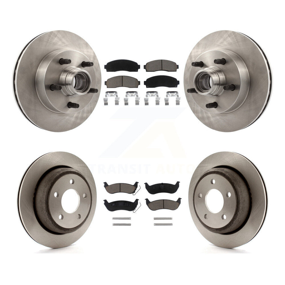 Front Rear Disc Brake Rotors And Ceramic Pads Kit For 2010 Mazda B2300 With 10.25" Diameter Rotor K8C-102655