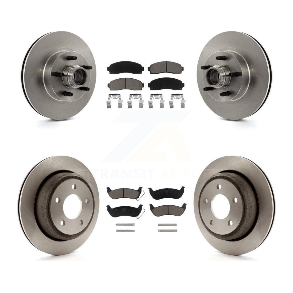 Front Rear Disc Brake Rotors And Ceramic Pads Kit For 2010 Mazda B2300 With 11-1 4" Diameter Rotor K8C-102656