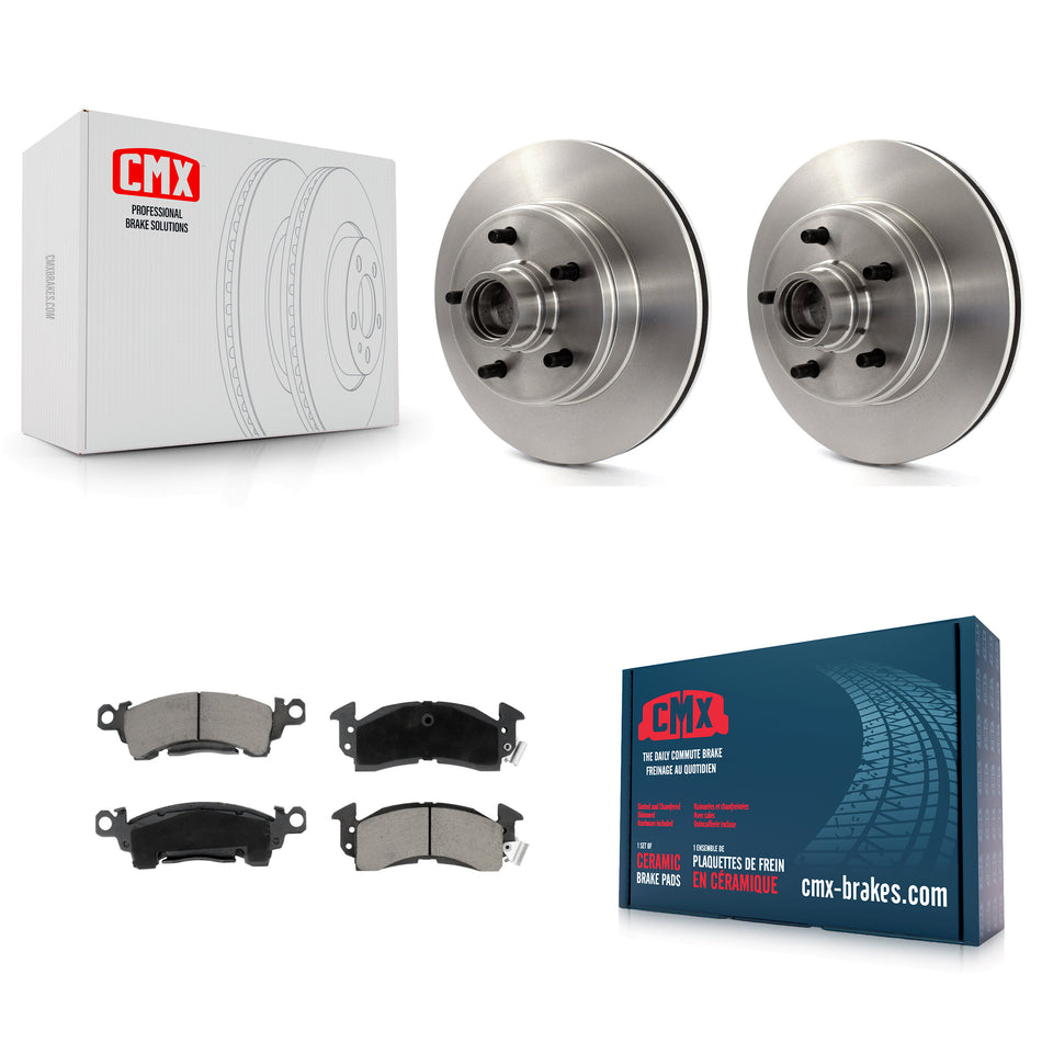 Front Disc Brake Rotors Hub Assembly And Ceramic Pads Kit For Chevrolet Astro GMC Safari K8C-102697