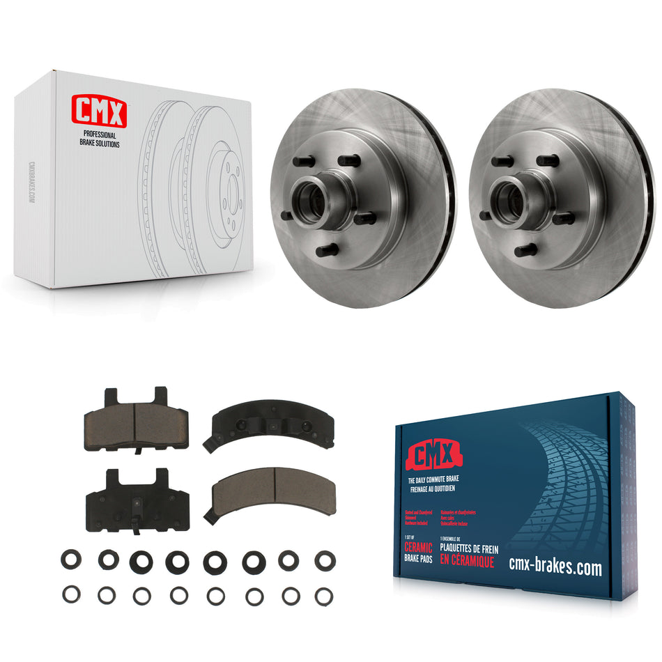 Front Disc Brake Rotors Hub Assembly And Ceramic Pads Kit For Chevrolet C1500 GMC Tahoe Suburban Yukon Express 1500 Savana K8C-102698