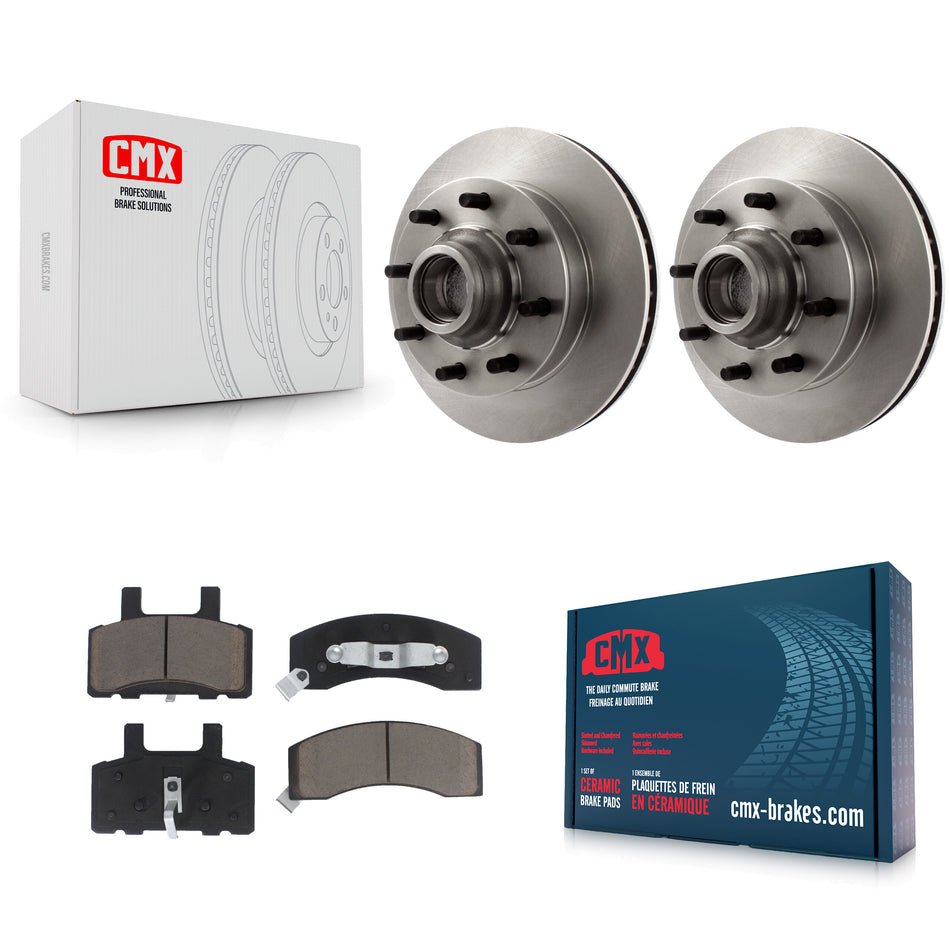 Front Disc Brake Rotors Hub Assembly And Ceramic Pads Kit For Chevrolet Tahoe GMC C2500 Express 3500 C3500 C1500 Suburban 2500 Savana Yukon K8C-102699