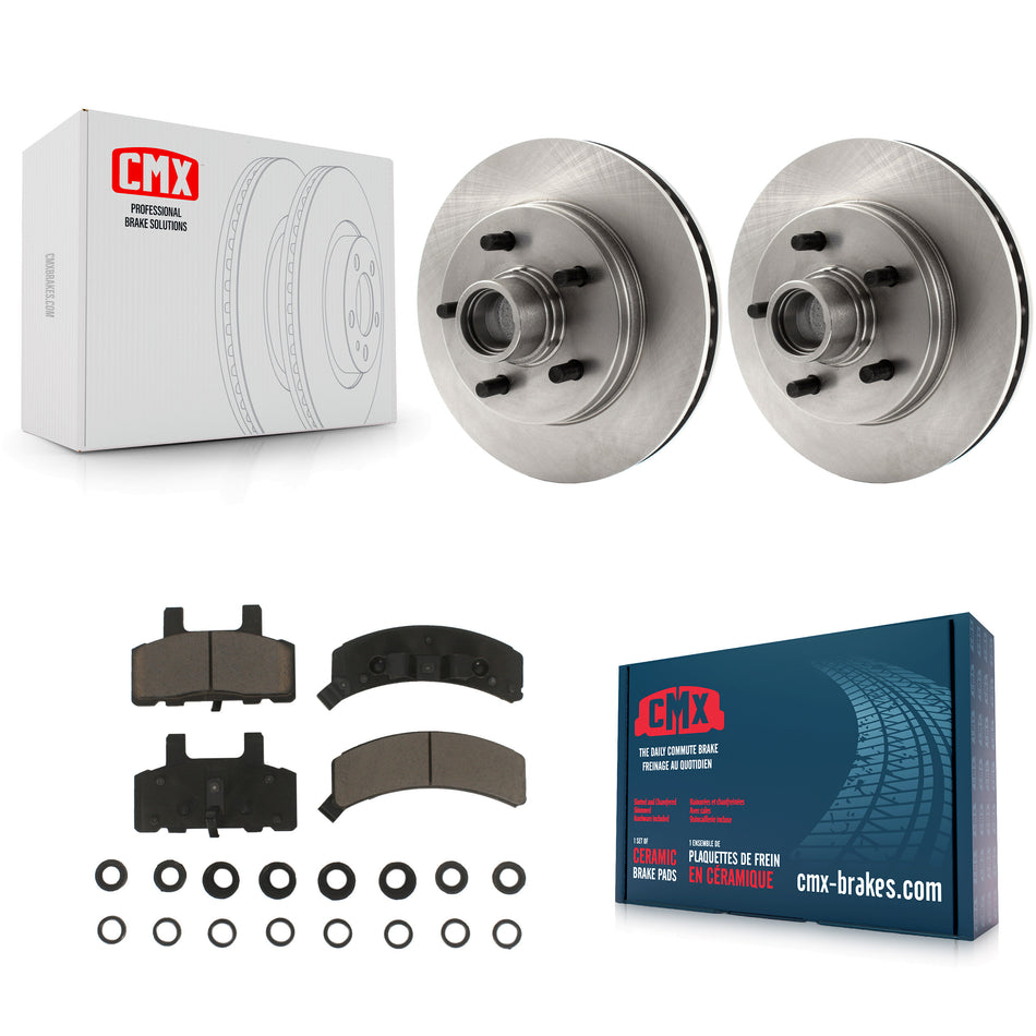 Front Disc Brake Rotors Hub Assembly And Ceramic Pads Kit For C1500 Chevrolet GMC Suburban K8C-102700
