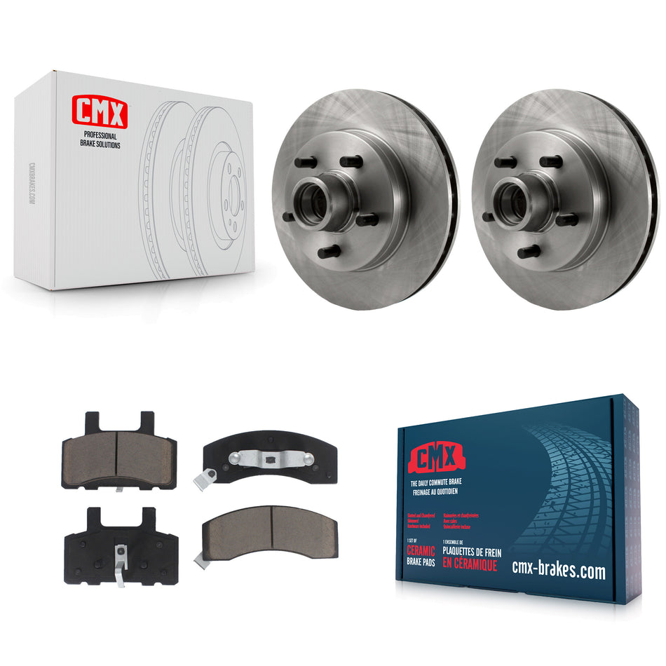 Front Disc Brake Rotors Hub Assembly And Ceramic Pads Kit For Chevrolet Tahoe C1500 Suburban K8C-102703