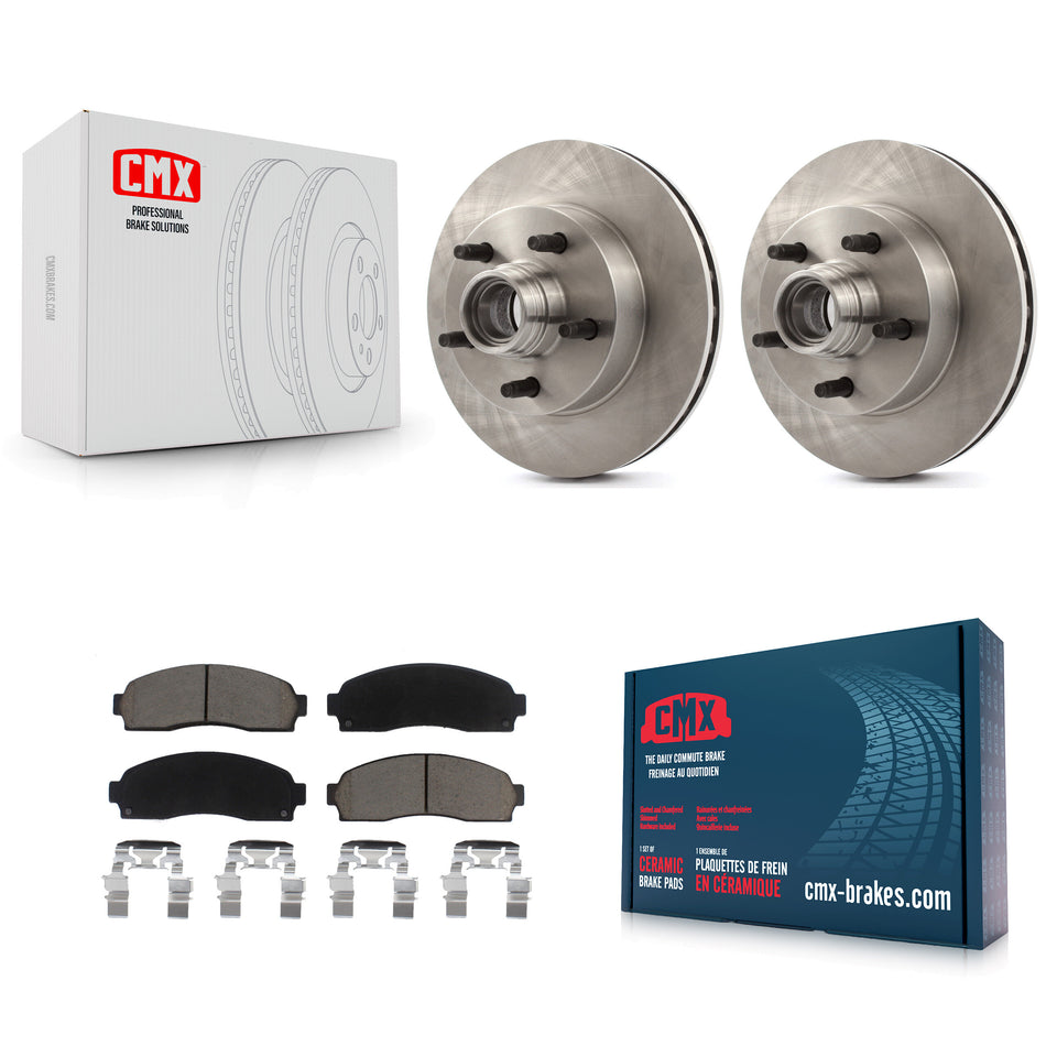 Front Disc Brake Rotors Hub Assembly And Ceramic Pads Kit For Mazda B2300 B3000 B4000 With 10.25" Diameter Rotor K8C-102712