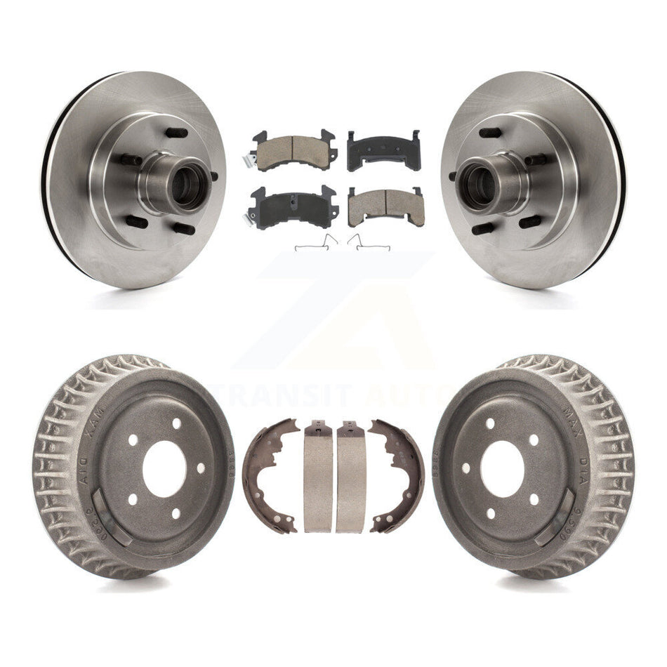 Front Rear Disc Brake Rotors Hub Assembly Ceramic Pads And Drum Kit For Chevrolet S10 GMC Sonoma Blazer Jimmy Isuzu Hombre K8C-102756