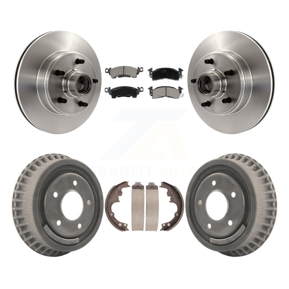 Front Rear Disc Brake Rotors Hub Assembly Ceramic Pads And Drum Kit For Chevrolet Astro GMC Safari K8C-102776